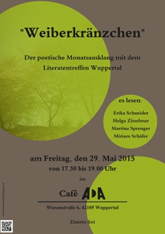 Lesung Literatentreffen Wuppertal Plakat Mai 2015