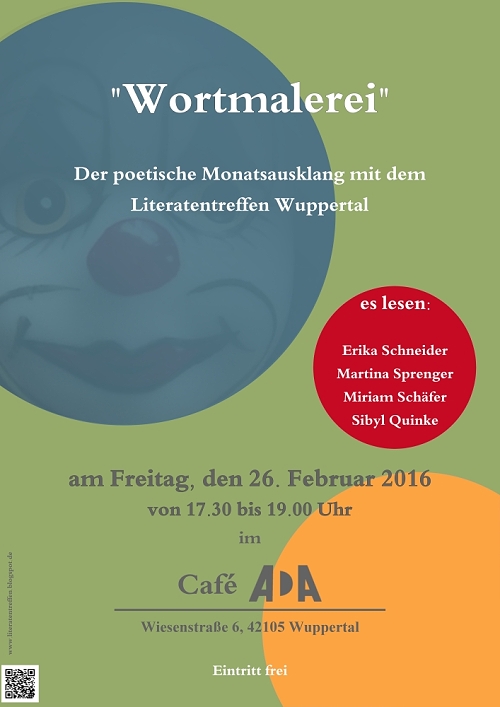 Lesung Literatentreffen Wuppertal Plakat Februar 2016
